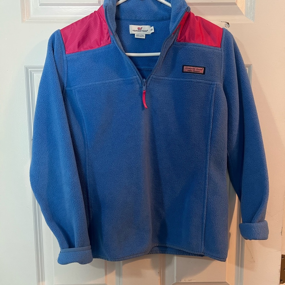 Vineyard Vines Blue and Pink Fleece